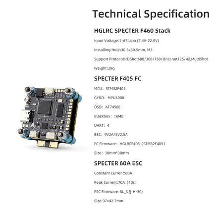 HGLRC Specter F405 V2 Flight Controller