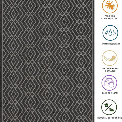 HomeArt Outdoor Rug Easy-Cleaning 80x150 cm UV & Weather-Resistant