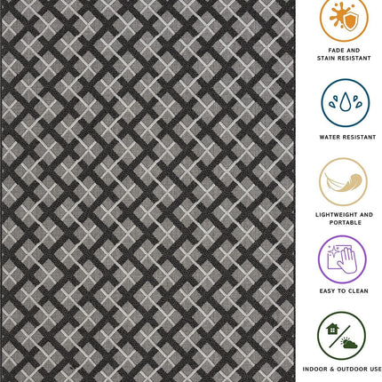 Rug Easy-Cleaning Indoor & Outdoor Area Rugs 80x150cm HomeArt