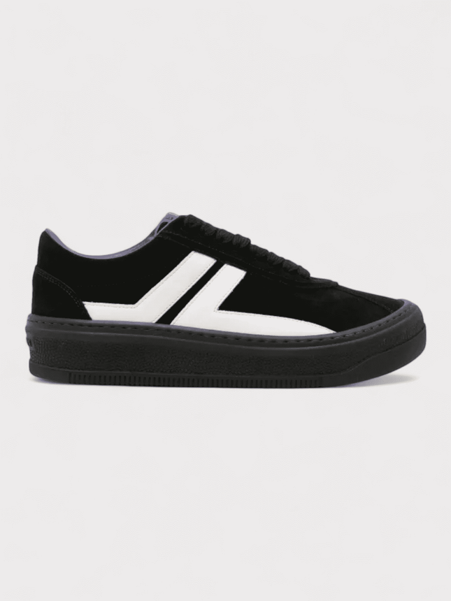 Lanvin For Men Black Leather Cash Sneakers