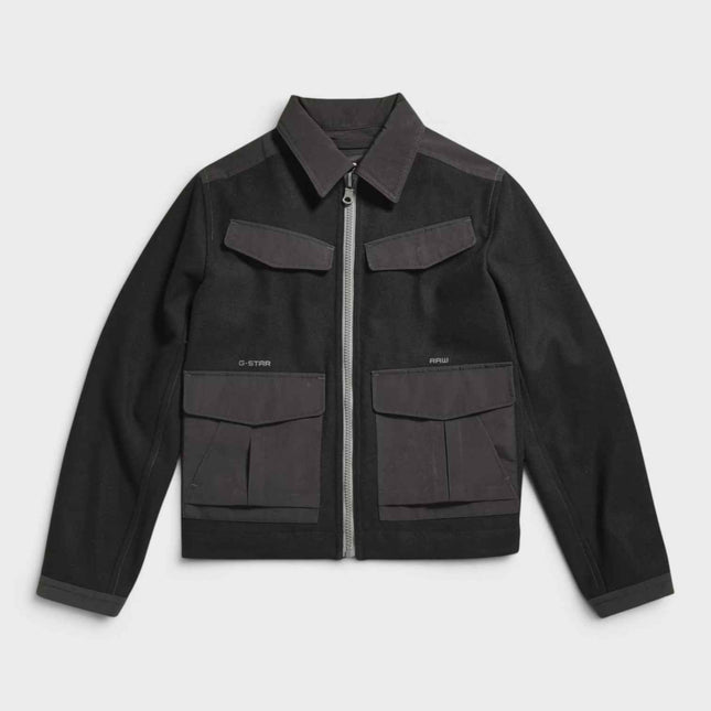 Raw Short Jacket Black