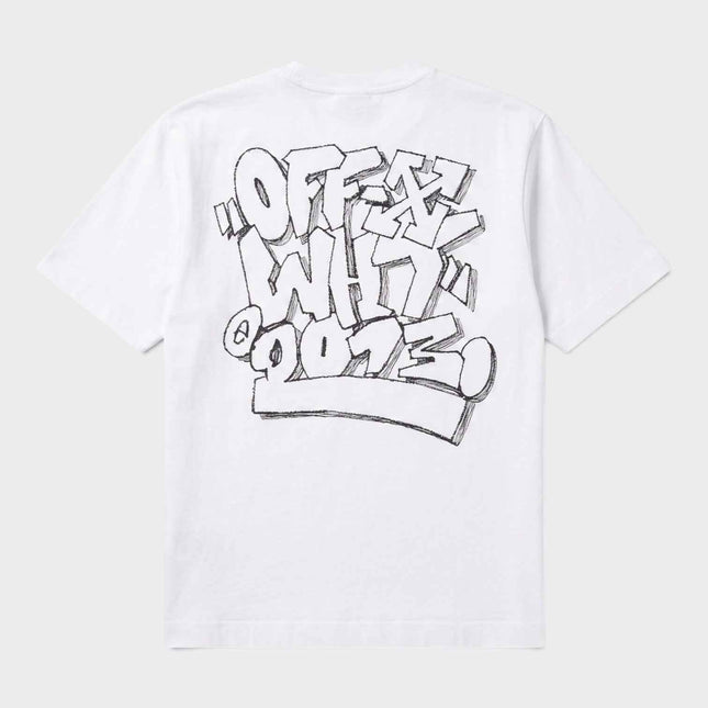 Graffiti Over Skate Short Sleeve Tee White