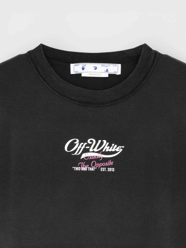 Off-White Wave Off Raw Slim Short Sleeve Tee Black