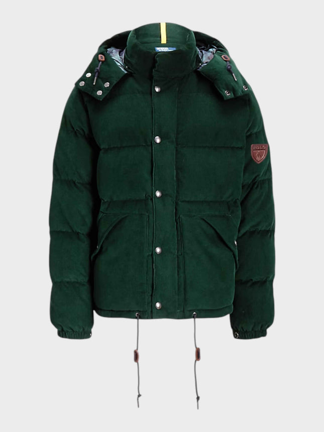 Polo Ralph Lauren Corduroy Down Jacket College Green