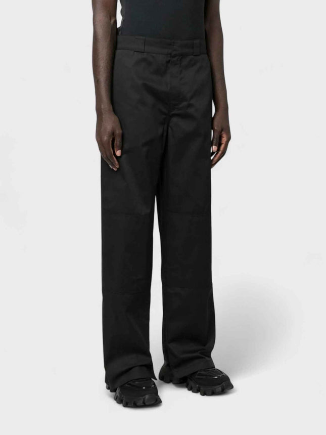 Reversed Waistband Chino Trouser Black