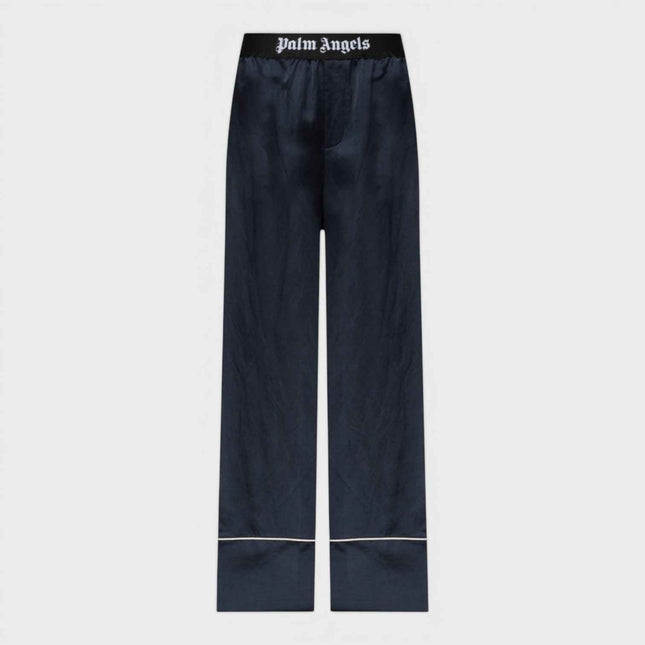 Satin Pyjama Bottoms Navy Blue