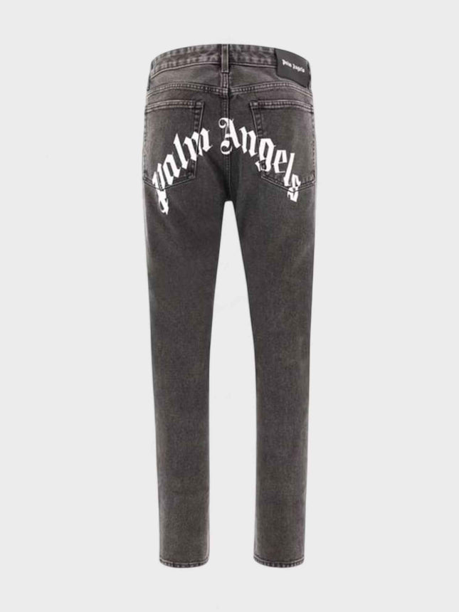 Logo Denim Straight Leg Jeans