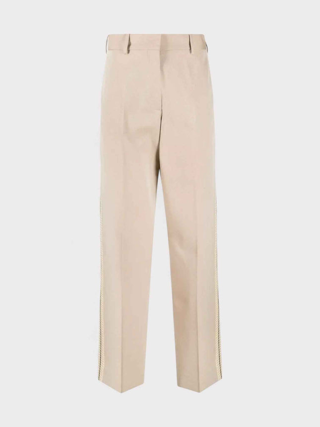 Tab Knit Pants Beige