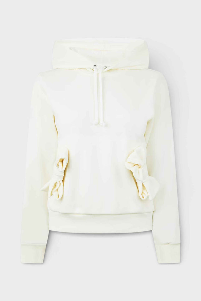 Comme Des Garcons CDG Bow Detail Hoodie Off White