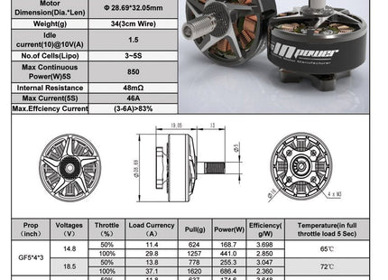RCinPower EX 2306 Plus Brushless FPV Drone Motor