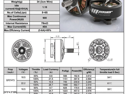 RCinPower EX 2306 Plus Brushless FPV Drone Motor