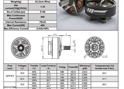 RCinPower EX 2306 Plus Brushless FPV Drone Motor