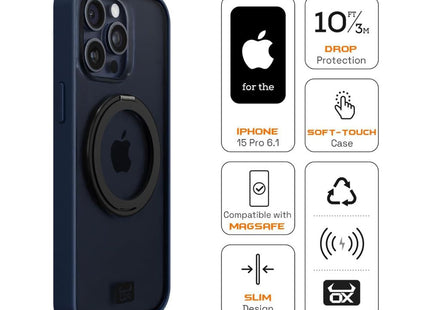 iPhone 15 Pro Ox Ring Case Butterfly Blue