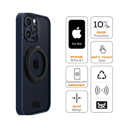 iPhone 15 Pro Ox Ring Case Butterfly Blue