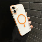 Clear/Orange / iPhone 16 Plus