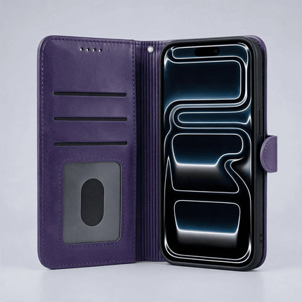 iPhone 18/17 Series Book Flip Case Leather Wallet
