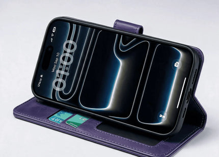iPhone 18/17 Series Book Flip Case Leather Wallet