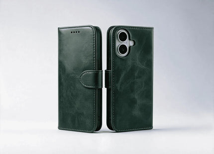 iPhone 16 Series Book Flip Case Leather Wallet