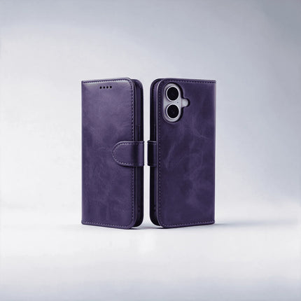 iPhone 16 Series Book Flip Case Leather Wallet