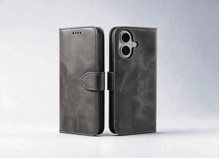 iPhone 16 Series Book Flip Case Leather Wallet