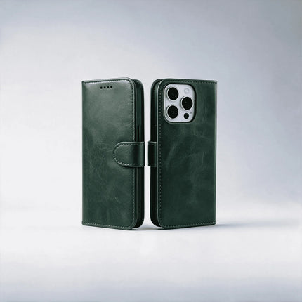 iPhone 16 Series Book Flip Case Leather Wallet