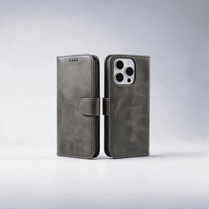 iPhone 16 Series Book Flip Case Leather Wallet