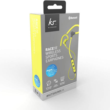 Kitsound Race 15 In-Ear Wireless Earphones Neckband Green