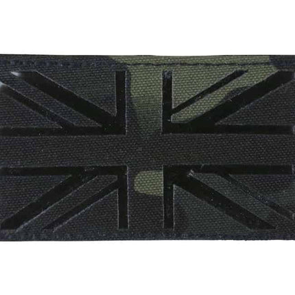 Kombat UK flag laser cut patch - BTP Black