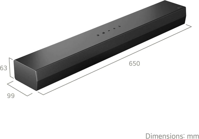 LG US20A SOUNDBAR 2.0 WIRELESS BLUETOOTH 5.3 COMPACT 50W RMS HDMI USB PORT BLACK