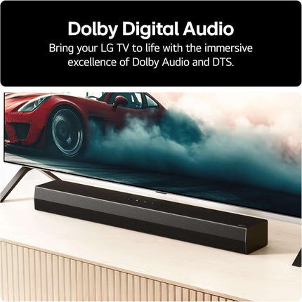 LG US20A SOUNDBAR 2.0 WIRELESS BLUETOOTH 5.3 COMPACT 50W HDMI USB PORT BLACK