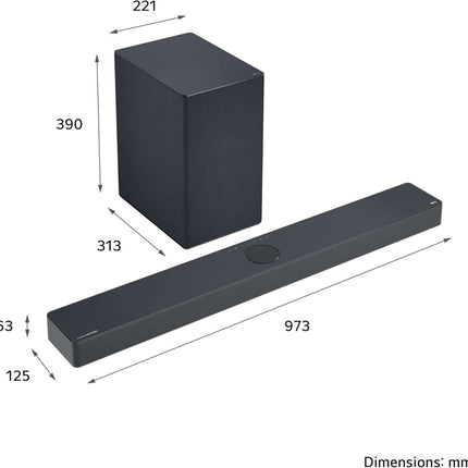 LG USC9S SOUNDBAR HOME CINEMA 3.1.3 WIRELESS SUBWOOFER 4K DOLBY ATMOS RRP £999
