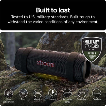 LG XBOOM GRAB PORTABLE BLUETOOTH SPEAKER 30W WATER RESISTANT IP67 AUX-IN BLACK