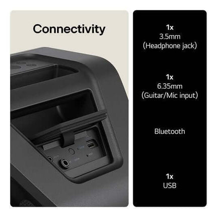 LG XBOOM STAGE 301 PORTABLE BLUETOOTH SPEAKER LED PARTY LIGHTS 120W 2.1 BLACK