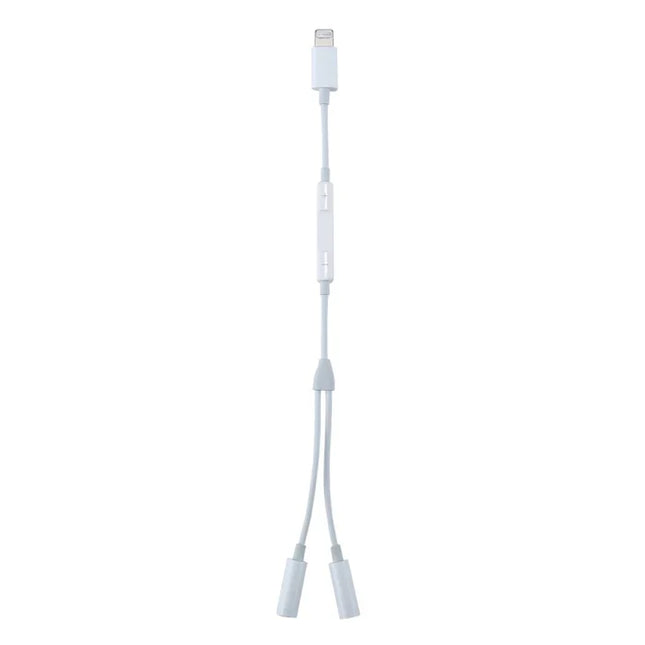 Lightning to Dual 3.5mm AUX Adaptor