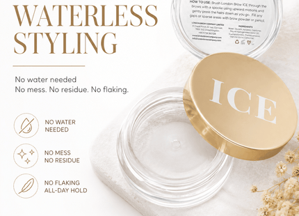 London Brow ICE – Waterless Brow Styling Wax for Fluffy, Laminated & Defined Brows