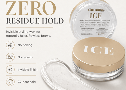 London Brow ICE – Waterless Brow Styling Wax for Fluffy, Laminated & Defined Brows