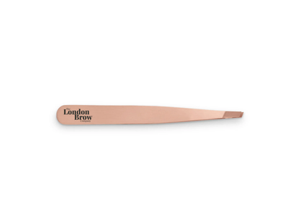 London Brow Precision Slanted Rose Gold Tweezers