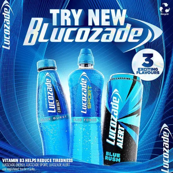 Lucozade Energy Drink Blue Burst 500ml (Case of 12)