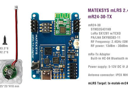 Matek mLRS 2.4GHz TX Module Kit mR24-30-TX