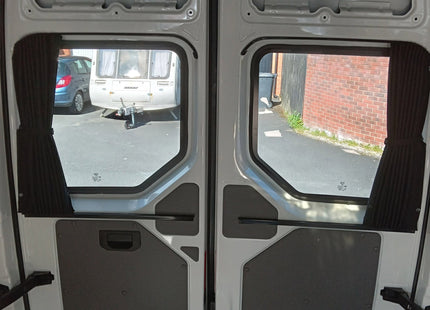 For MAN TGE / New Crafter Premium 1 x Barndoor Window Curtains Campervan Conversion Blackout Van-X