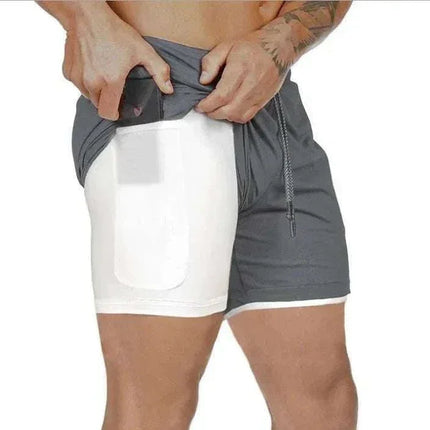 Breathable Gym Shorts for Men - 2 in 1 Lightweight Quick Dry Athletic Shorts with Towel Loop