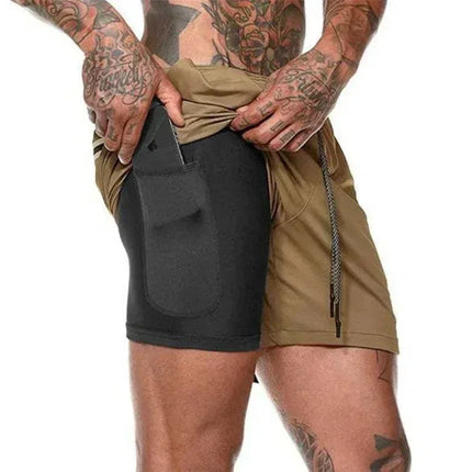 Breathable Gym Shorts for Men - 2 in 1 Lightweight Quick Dry Athletic Shorts with Towel Loop