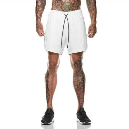 Breathable Gym Shorts for Men - 2 in 1 Lightweight Quick Dry Athletic Shorts with Towel Loop