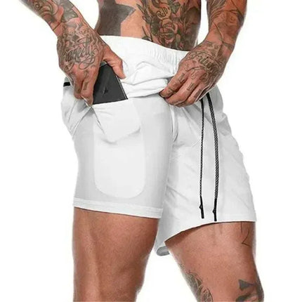 Breathable Gym Shorts for Men - 2 in 1 Lightweight Quick Dry Athletic Shorts with Towel Loop