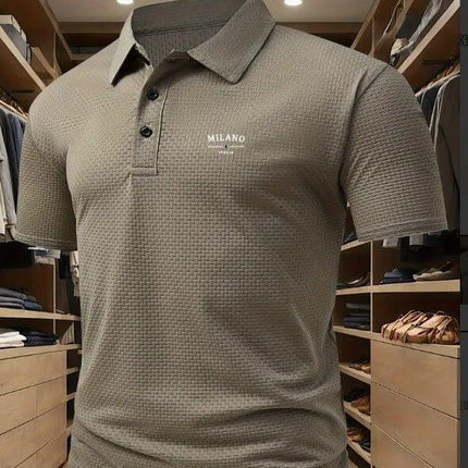Men's Short Sleeve Polo Shirt with Printed Design, Loose Fit in Various Colors and Sizes S-6XL