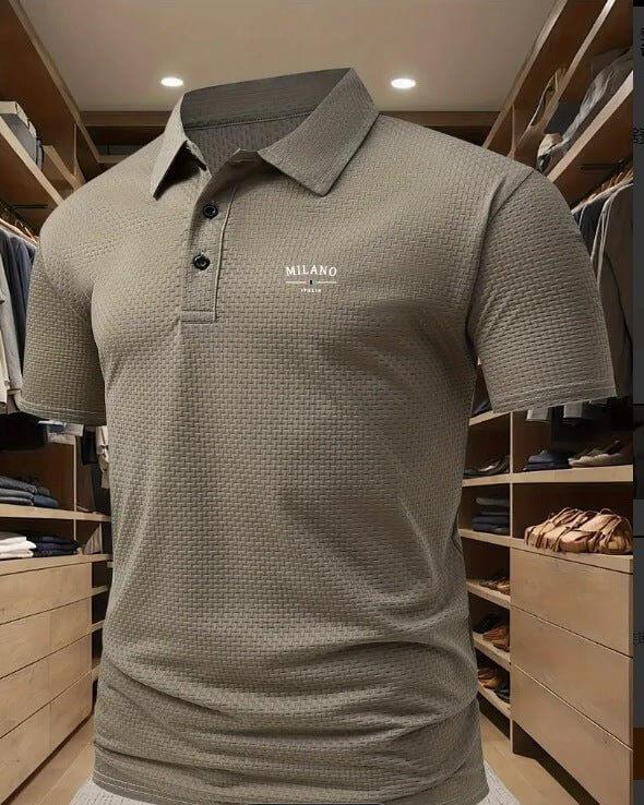 Men's Short Sleeve Polo Shirt with Printed Design, Loose Fit in Various Colors and Sizes S-6XL