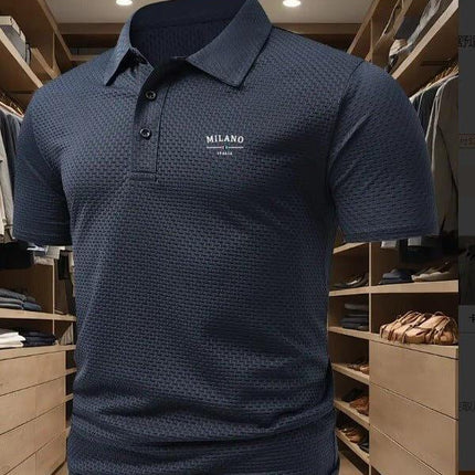Men's Short Sleeve Polo Shirt with Printed Design, Loose Fit in Various Colors and Sizes S-6XL