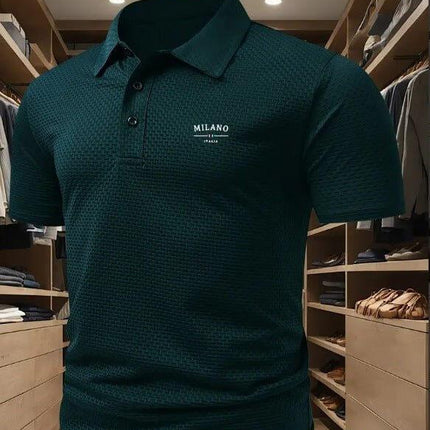 Men's Short Sleeve Polo Shirt with Printed Design, Loose Fit in Various Colors and Sizes S-6XL