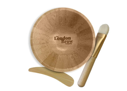 Mini Bamboo Mixing Bowl With Brush & Spatula