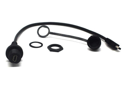 Mini Cable USB Male to Female Panel Mount 30cm Waterproof Dashboard